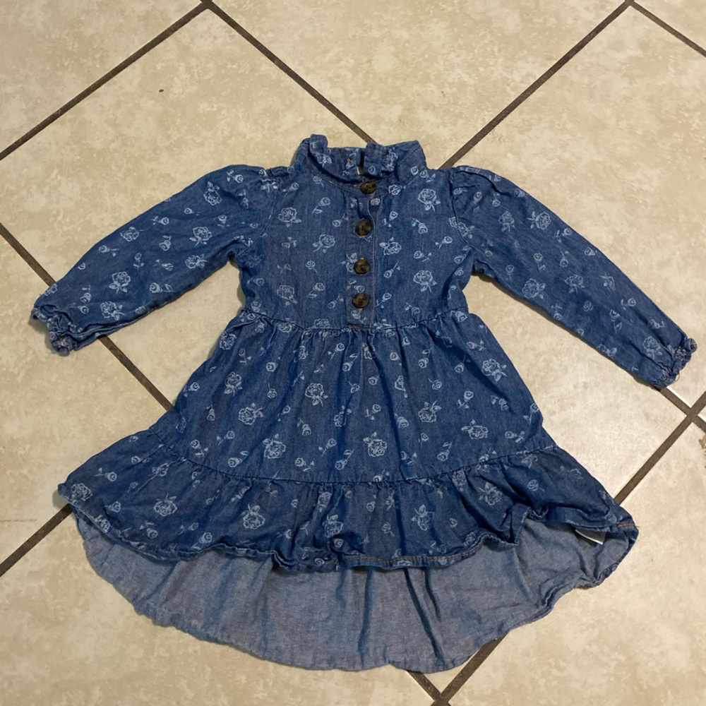 Blue Floral Kids Dress